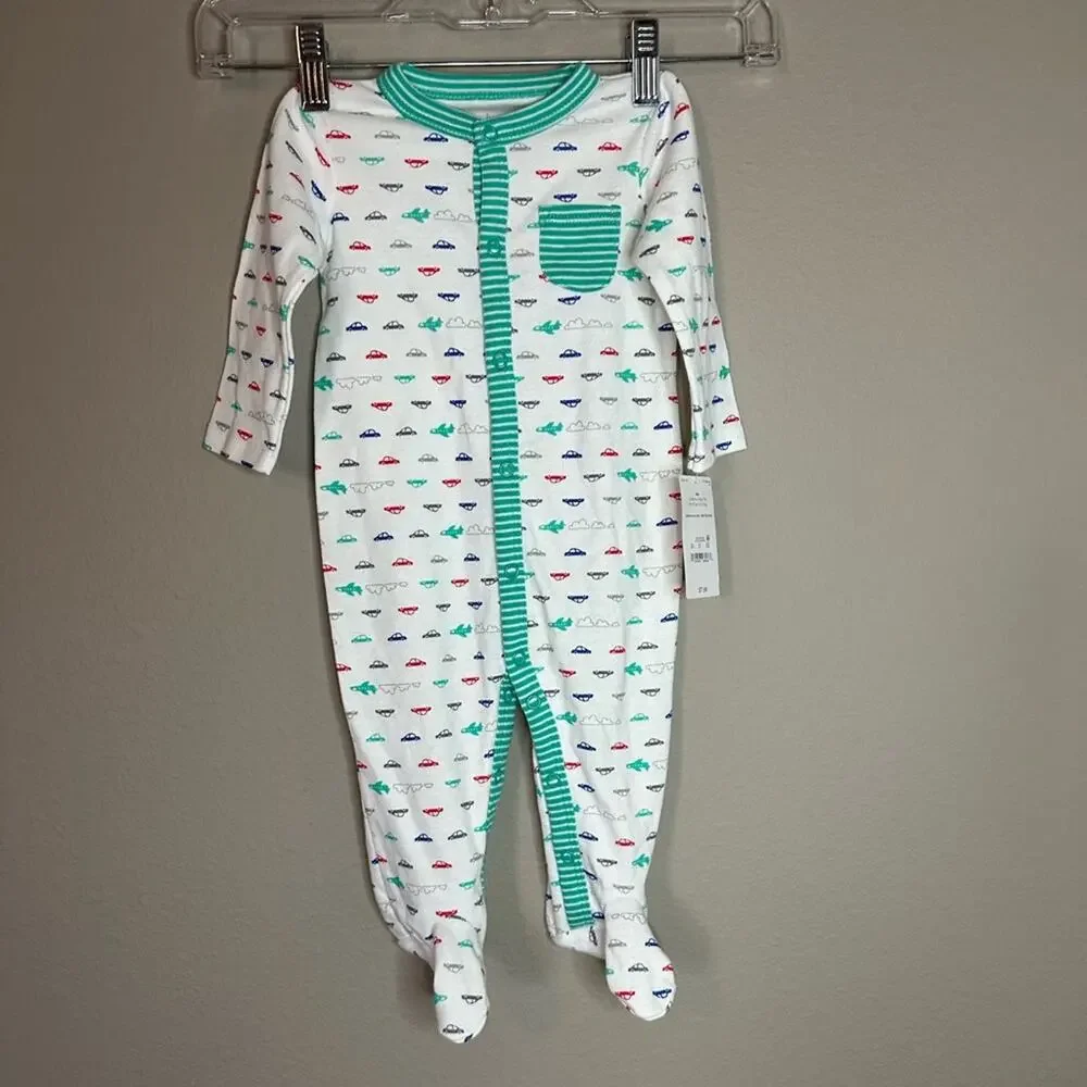 Carters Footie Pajamas Just One You Cars & Airplanes - Boys Size 6 months